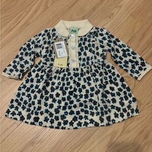 FUB Floral Baby Dress Size 4 months 100% merino wool NWT